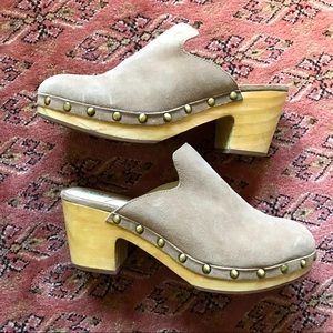 Nude Studded Clogs